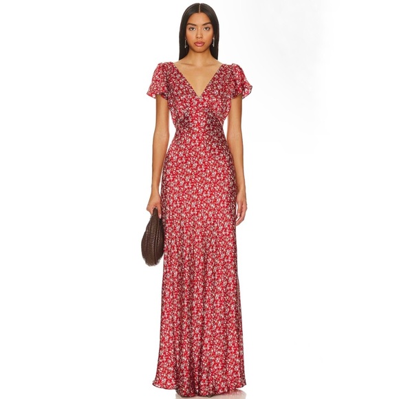 Selkie flutter sleeve silk dress - Picture 1 of 11